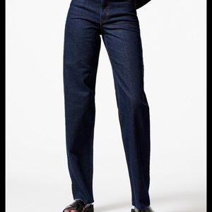 ZARA  ZW THE FULL LENGTH NAVY BLUE TREVOR JEANS
